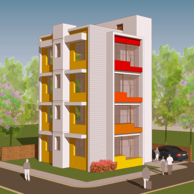 Apartment Building Design - 3005