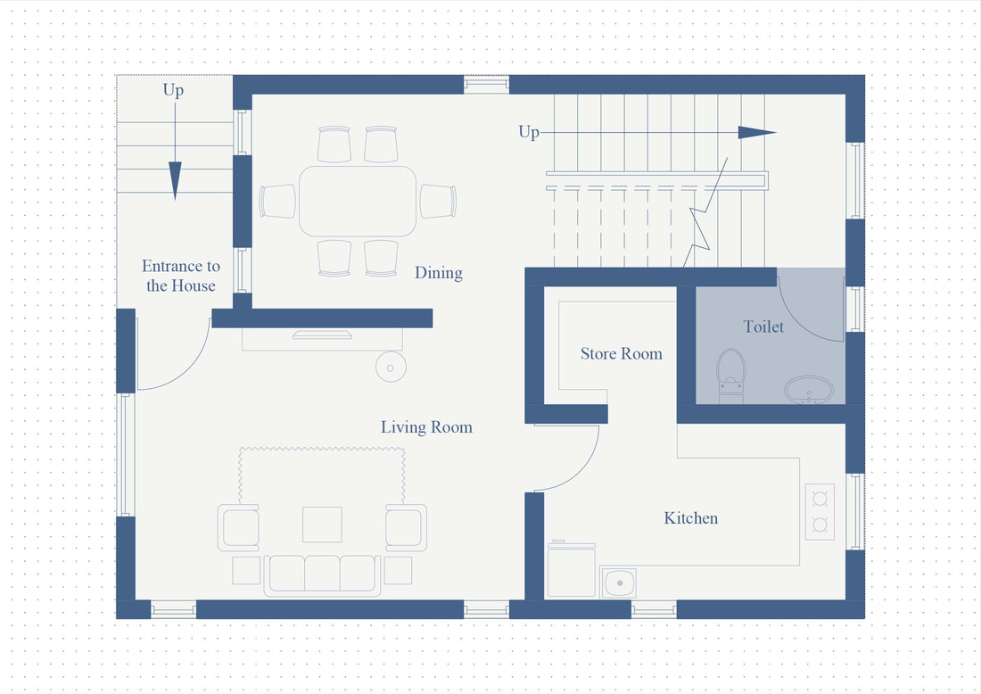 Living Room Interior 3D Floor Plan Design Service